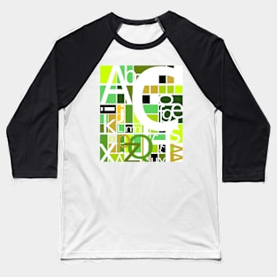 The alphabet abstract Baseball T-Shirt